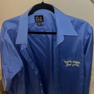 UPCYCLED oversized button down - CUSTOM embroidery! Yllw the label - vintage fit